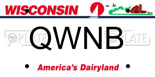 QWNB Wisconsin License Plate