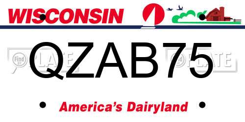 QZAB75 Wisconsin License Plate