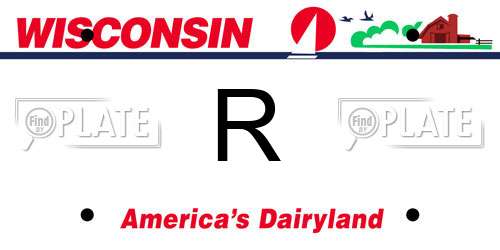 R Wisconsin License Plate