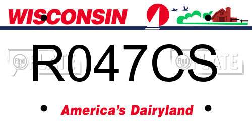 R047CS Wisconsin License Plate