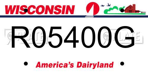 R05400G Wisconsin License Plate