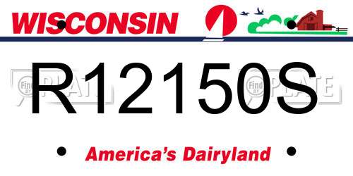 R12150S Wisconsin License Plate