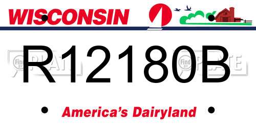 R12180B Wisconsin License Plate