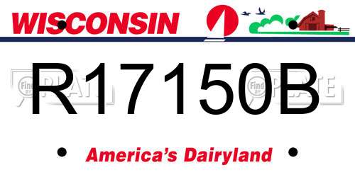 R17150B Wisconsin License Plate