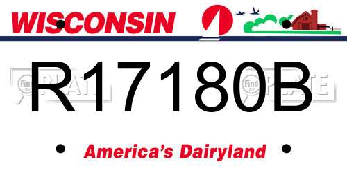 R17180B Wisconsin License Plate