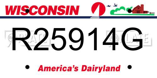 R25914G Wisconsin License Plate
