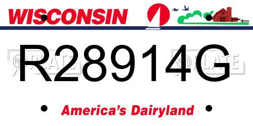 R28914G Wisconsin License Plate