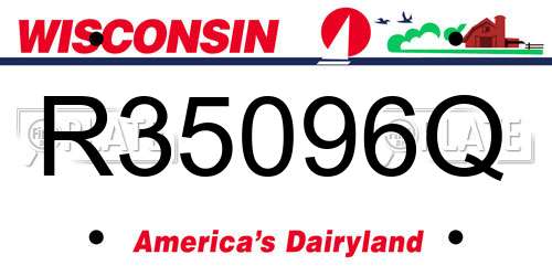 R35096Q Wisconsin License Plate