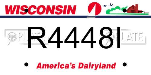 R4448I Wisconsin License Plate