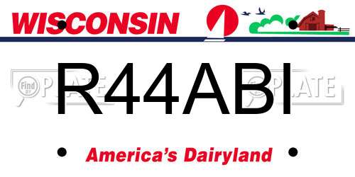 R44ABI Wisconsin License Plate