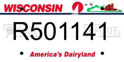 R501141 Wisconsin License Plate