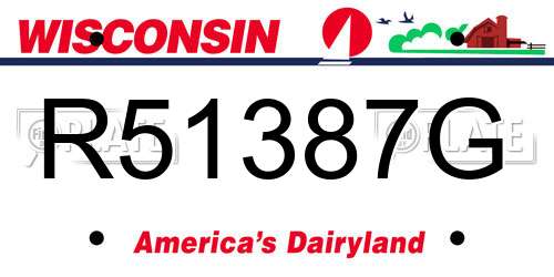 R51387G Wisconsin License Plate