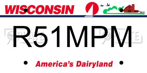 R51MPM Wisconsin License Plate