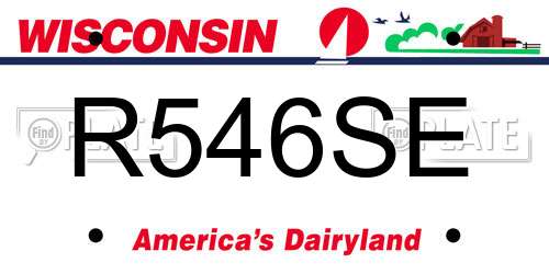 R546SE Wisconsin License Plate
