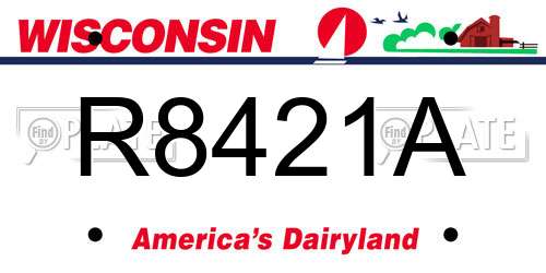 R8421A Wisconsin License Plate