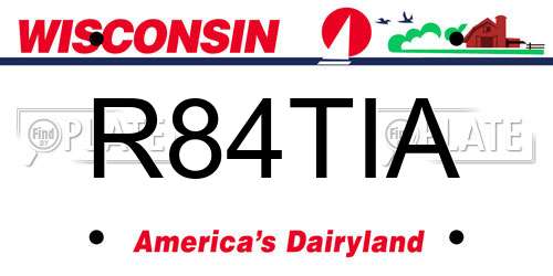 R84TIA Wisconsin License Plate