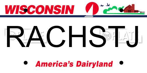 RACHSTJ Wisconsin License Plate