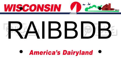 RAIBBDB Wisconsin License Plate