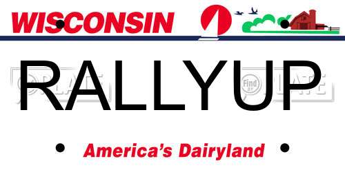 RALLYUP Wisconsin License Plate