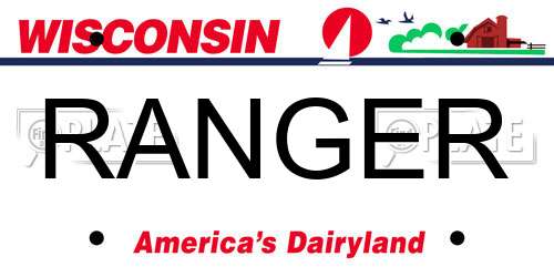 RANGER Wisconsin License Plate