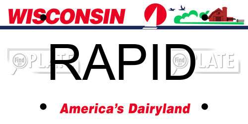 RAPID Wisconsin License Plate