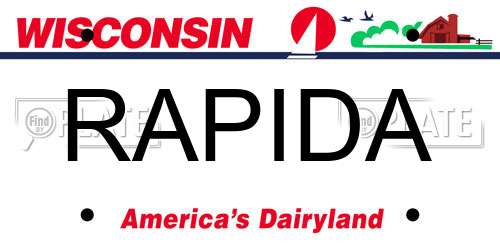 RAPIDA Wisconsin License Plate