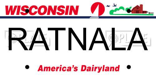 RATNALA Wisconsin License Plate
