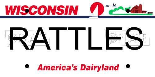 RATTLES Wisconsin License Plate