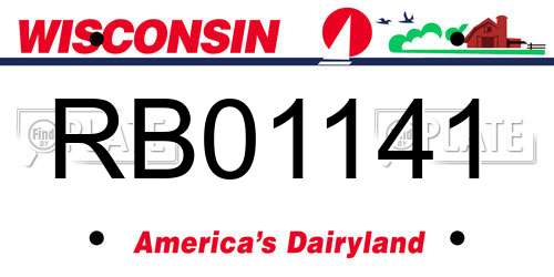 RB01141 Wisconsin License Plate