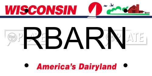 RBARN Wisconsin License Plate