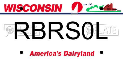 RBRS0L Wisconsin License Plate