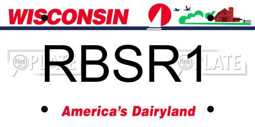 RBSR1 Wisconsin License Plate