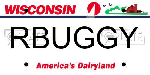 RBUGGY Wisconsin License Plate