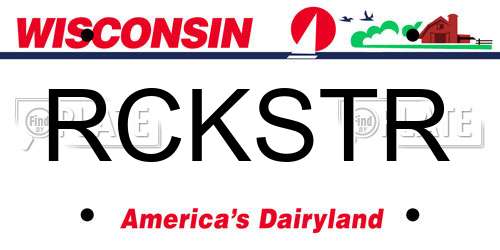 RCKSTR Wisconsin License Plate
