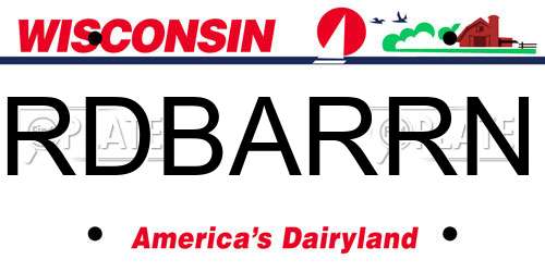 RDBARRN Wisconsin License Plate