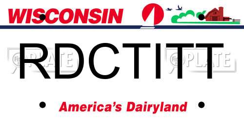 RDCTITT Wisconsin License Plate
