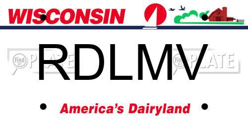 RDLMV Wisconsin License Plate