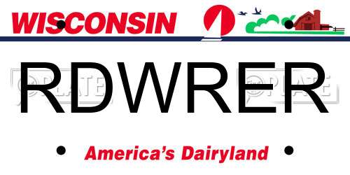 RDWRER Wisconsin License Plate