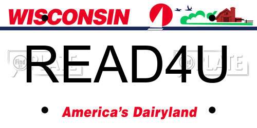 READ4U Wisconsin License Plate