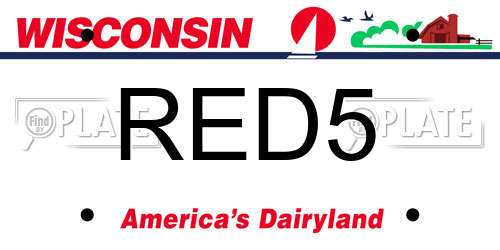 RED5 Wisconsin License Plate