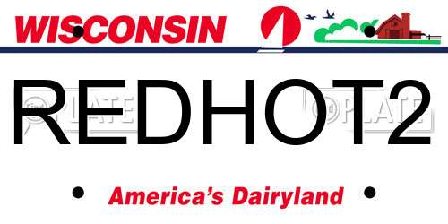 REDHOT2 Wisconsin License Plate