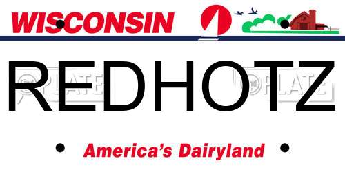 REDHOTZ Wisconsin License Plate