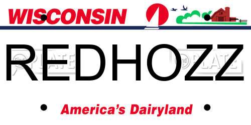 REDHOZZ Wisconsin License Plate