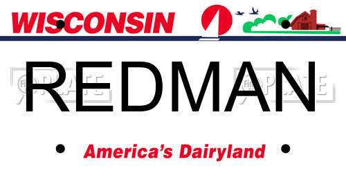 REDMAN Wisconsin License Plate