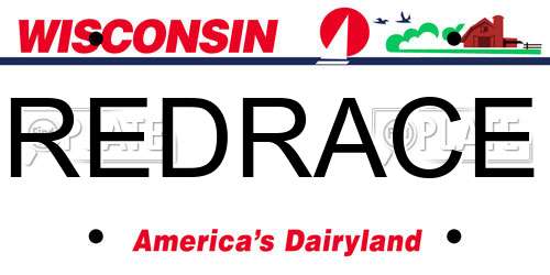 REDRACE Wisconsin License Plate