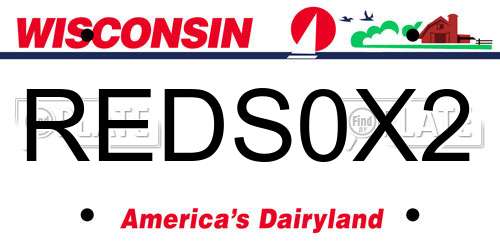 REDS0X2 Wisconsin License Plate