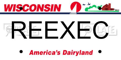REEXEC Wisconsin License Plate