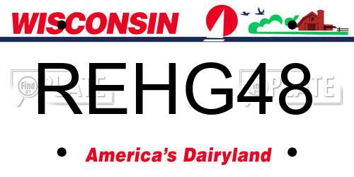 REHG48 Wisconsin License Plate