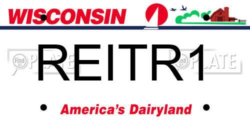 REITR1 Wisconsin License Plate