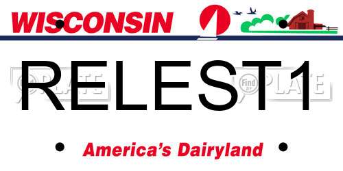 RELEST1 Wisconsin License Plate